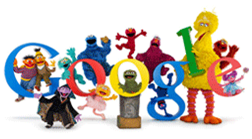 Logo de Google et personnages d'émission pour enfants